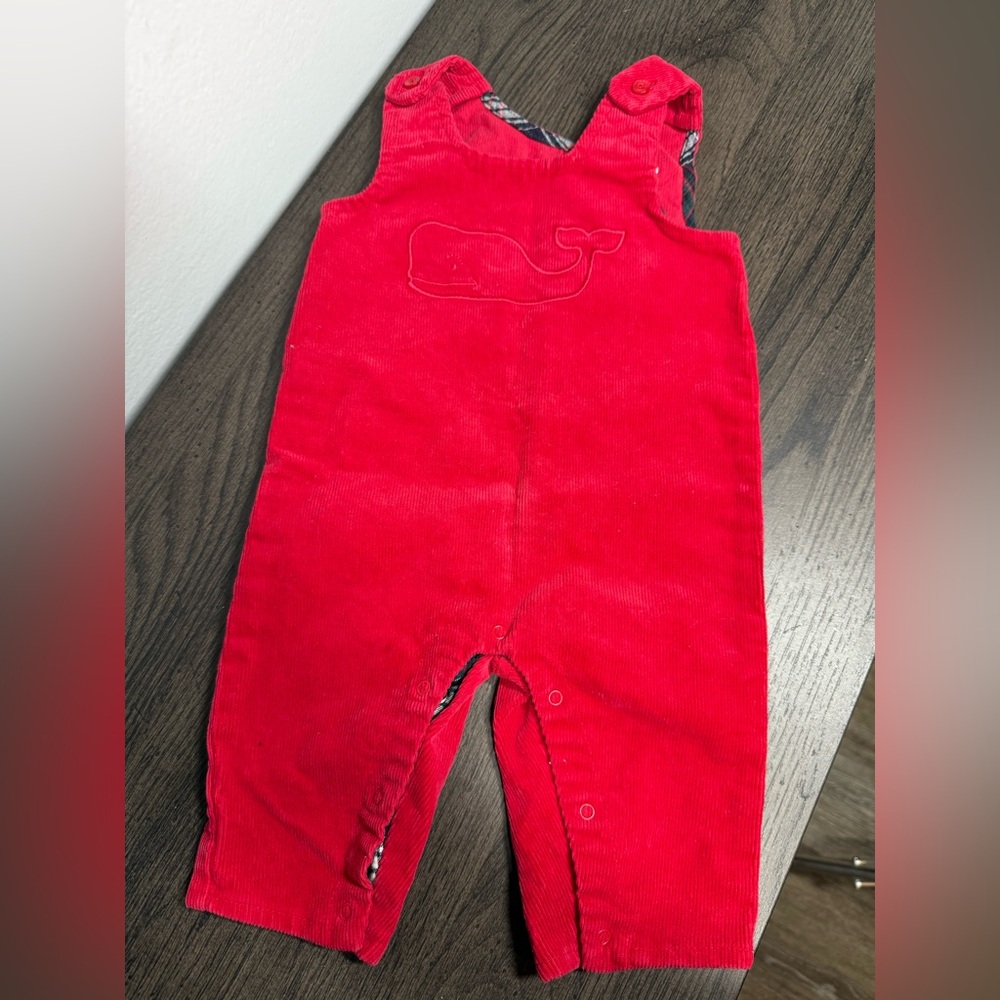 Vineyard Vines Red Kids Overalls